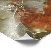 Oranje, zwart en helder kwartz foto afdruk (Hoek)