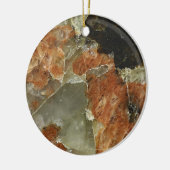 Oranje, zwart en helder kwartz keramisch ornament (Links)