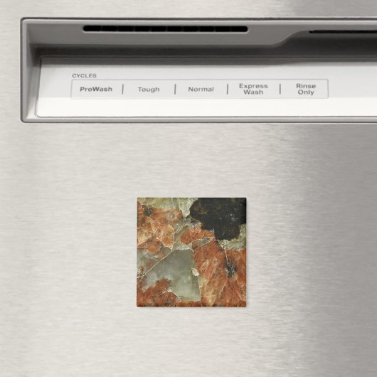 Oranje, zwart en helder kwartz magneet (Insitu (Vaatwasser))