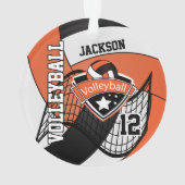 Oranje, zwart en wit 🏐 Ornament (achterkant)