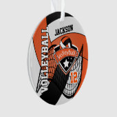 Oranje, zwart en wit 🏐 ❤ ornament (voorkant)