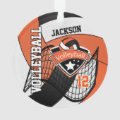 Oranje, zwart en wit 🏐 ❤ ornament (achterkant)