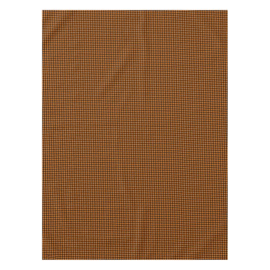 Oranje zwart geruite cheques chique halloween fees tafelkleed (Voorkant)