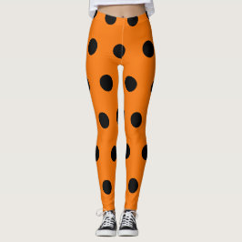 Oranje Zwart Gevlekt Leggings