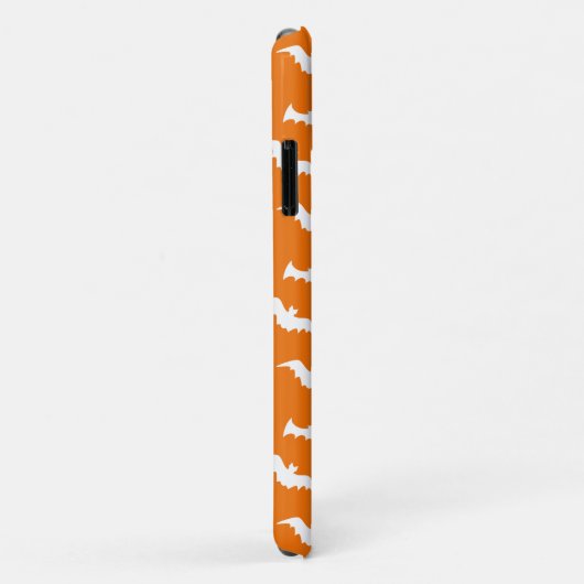 Oranje zwart Halloween Bat Pattern Monogram Case-Mate iPhone Case (Achterkant/rechts)