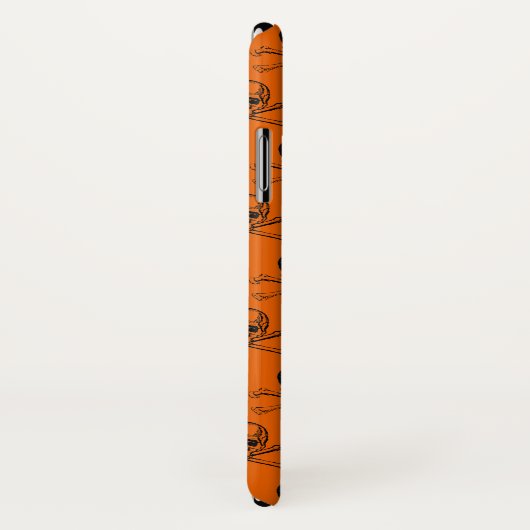 Oranje zwart Halloween gepersonaliseerd monogram Case-Mate iPhone Case (Achterkant / rechts)