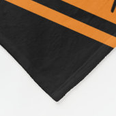 oranje zwart Het voetbalveld is mijn gelukkige ple Fleece Deken (Hoek)