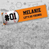 Oranje zwart honkbalteam bumpersticker