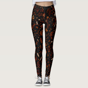 Oranje zwart leggings