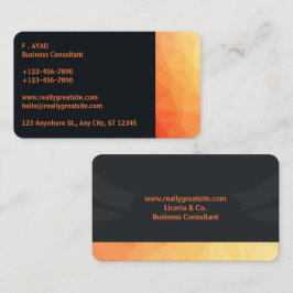 Oranje & Zwart Modern Visitekaartje