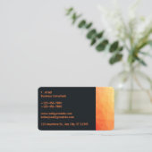 Oranje & Zwart Modern Visitekaartje (Staand voorkant)