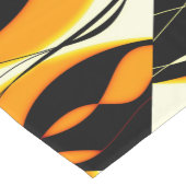 Oranje zwart ontwerp korte tafelloper (Hoek)