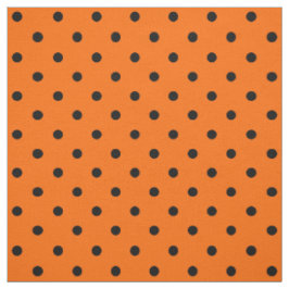 Oranje/zwart poka-dots stof