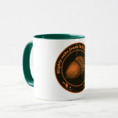  Oranje zwart Proverb-eiken Acorn Plant Mok (Voorkant links)