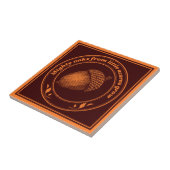  Oranje zwart proverb eikorp Plant Tegeltje (Zijkant)