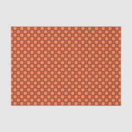 Oranje Zwart Schachbrettpatroon Tissuepapier