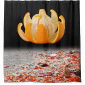 Oranje zwart-schoengordijn douchegordijn (Voorkant)