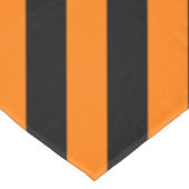 Oranje zwart strepen patroon Halloween Party Decor Tafelkleed (Gekanteld)