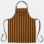 Oranje zwart Stripe Halloween Colour Schort (Voorkant)