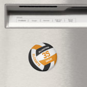 oranje zwart team kleuren meisjes volleybal magneet (Insitu (Vaatwasser))