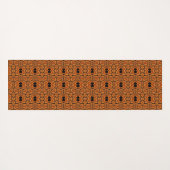 Oranje zwart tribaal geometrisch kunstpatroon yogamat (Achterkant (horizontaal))