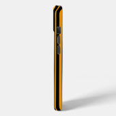 Oranje zwart verticaal stripes patroonontwerp Case-Mate iPhone case (Achterkant / Links)