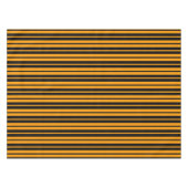 Oranje zwart verticaal stripes patroonontwerp tafelkleed (Voorkant (Horizontaal))