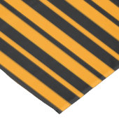 Oranje zwart verticaal stripes patroonontwerp tafelkleed (Gekanteld)