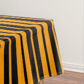 Oranje zwart verticaal stripes patroonontwerp tafelkleed (Voorbeeld)