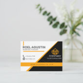 Oranje zwart Visitekaartje (Staand voorkant)