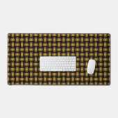 Oranje zwart weefpatroon bureaumat (Keyboard & Muis)