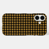 Oranje zwart weefpatroon Case-Mate iPhone case (Achterkant (horizontaal))