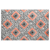 Oranje zwart wit diamantpatroon stof (Fat Quarter)