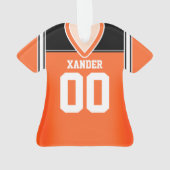 Oranje/zwart/wit Football Jersey Ornament (achterkant)