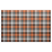 Oranje Zwart Wit Geruite Tartan Patroon Ontwerp Stof (Fat Quarter)