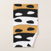 Oranje Zwart Wit Strepen Bad Handdoek (Handdoek)
