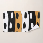 Oranje Zwart Wit Strepen Bad Handdoek (Handdoek)