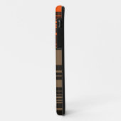  Oranje zwart-wit Stripes Kunstpatroon Case-Mate iPhone Case (Achterkant/links)