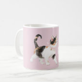 Oranje Zwart Witte Kat Koffiemok (Voorkant links)