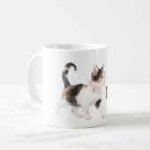 Oranje Zwart Witte Kat Koffiemok (Voorkant links)
