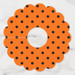 Oranje/zwart-witwieg Labels van glasglas