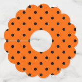 Oranje/zwart-witwieg Labels van glasglas (Achterkant)