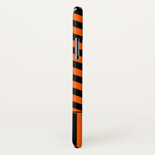 Oranje zwart Zig Zag Monogram Case-Mate iPhone Case (Achterkant / rechts)