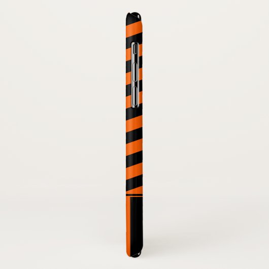 Oranje zwart Zig Zag Monogram Case-Mate iPhone Case (Achterkant/links)