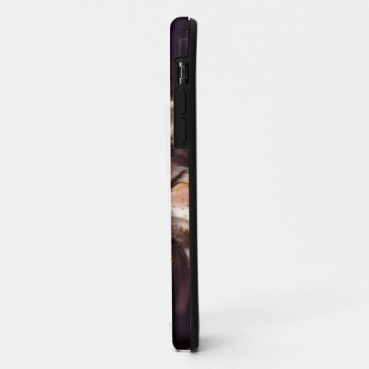 Oranje-zwarte abstracte monogram telefoongevallen. Case-Mate iPhone case (Achterkant/links)