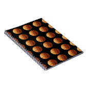 Oranje zwarte Basketball Pattern, Notitieboek (Rechterzijde)