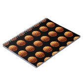 Oranje zwarte Basketball Pattern, Notitieboek (Linkerzijde)