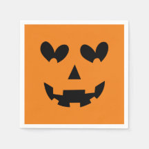 Oranje & Zwarte Blij Hart Pompoen Halloween Feestj