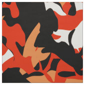 Oranje zwarte Camo stof (Swatch)