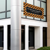 Oranje zwarte cheque - Corporate Event / Trade Sho Spandoek (Buitenkant Gebouw)